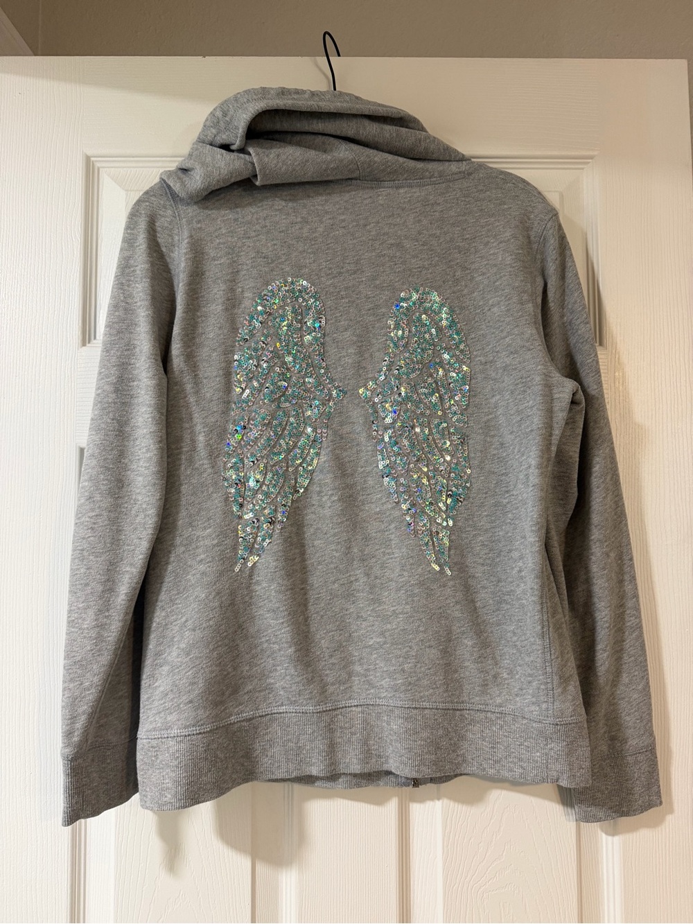 Victoria’s Secret Y2K Angel Sequin Zip Up Hoodie